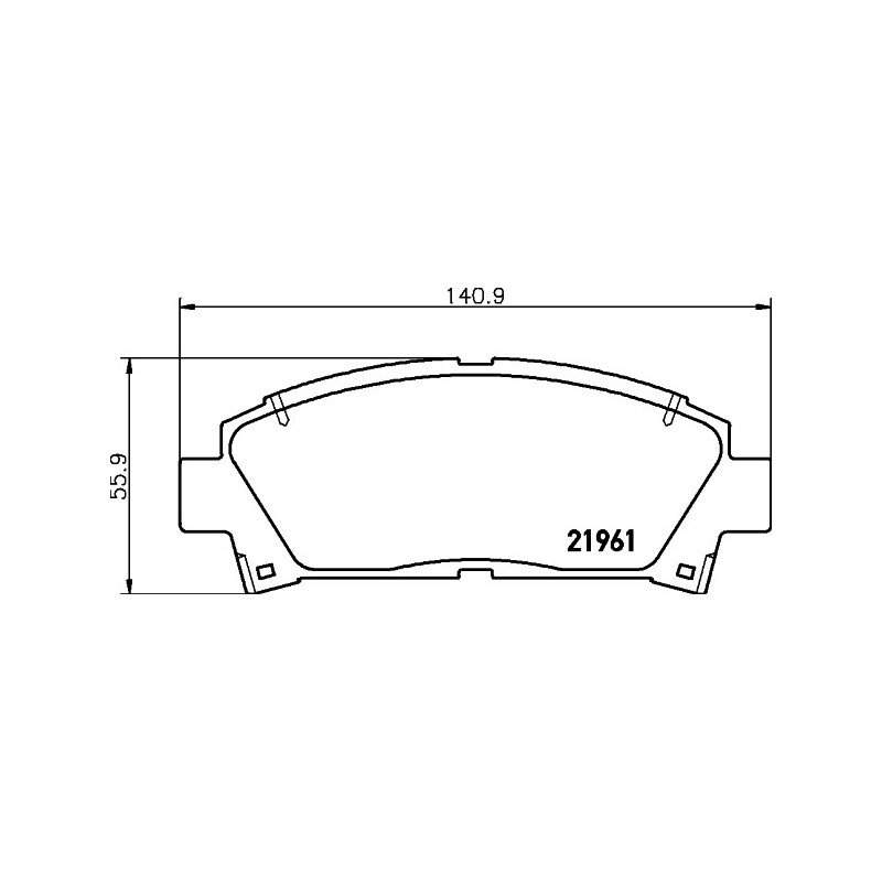 Jeu de quatre plaquettes de frein à disque MINTEX