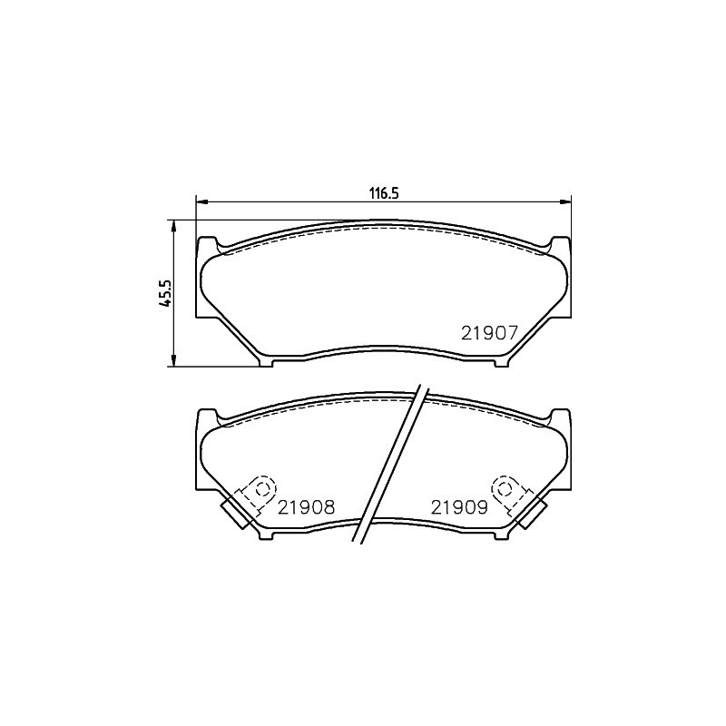 Jeu de quatre plaquettes de frein à disque MINTEX