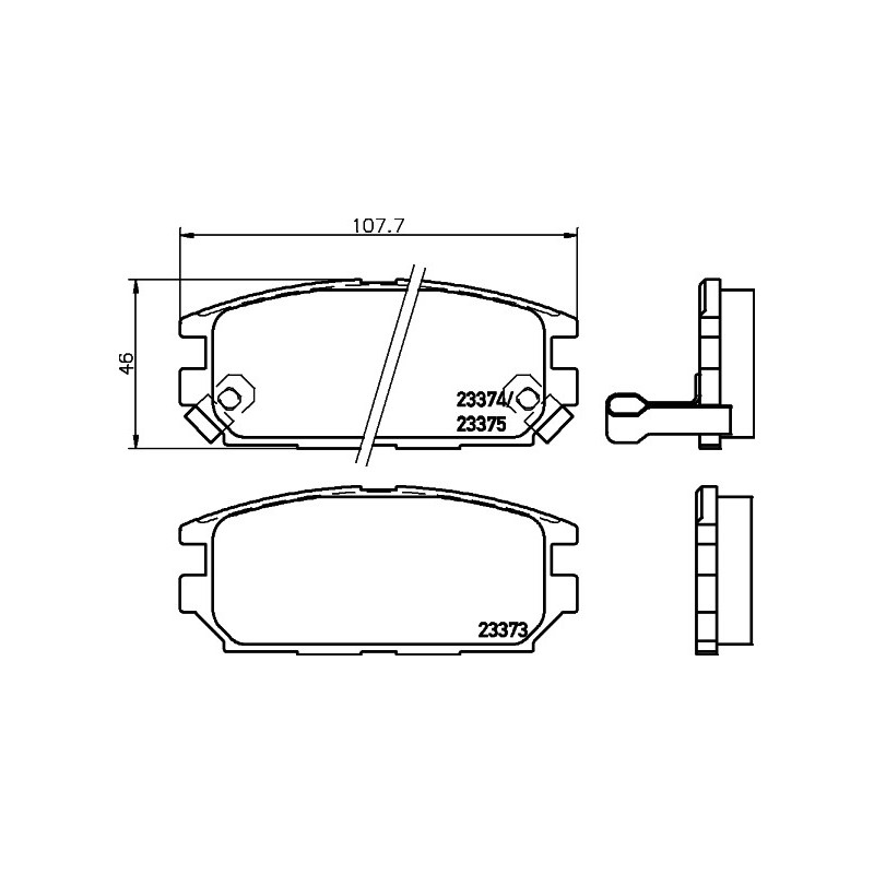 Jeu de quatre plaquettes de frein à disque MINTEX