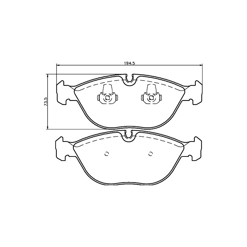 Jeu de quatre plaquettes de frein à disque MINTEX