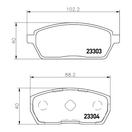 Jeu de quatre plaquettes de frein à disque MINTEX