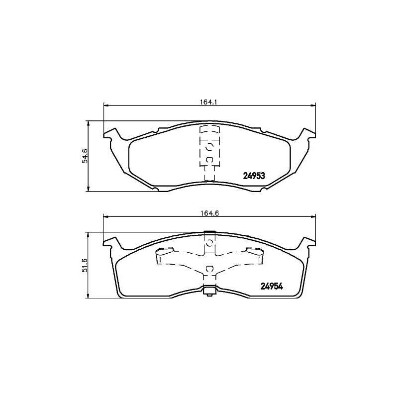 Jeu de quatre plaquettes de frein à disque MINTEX