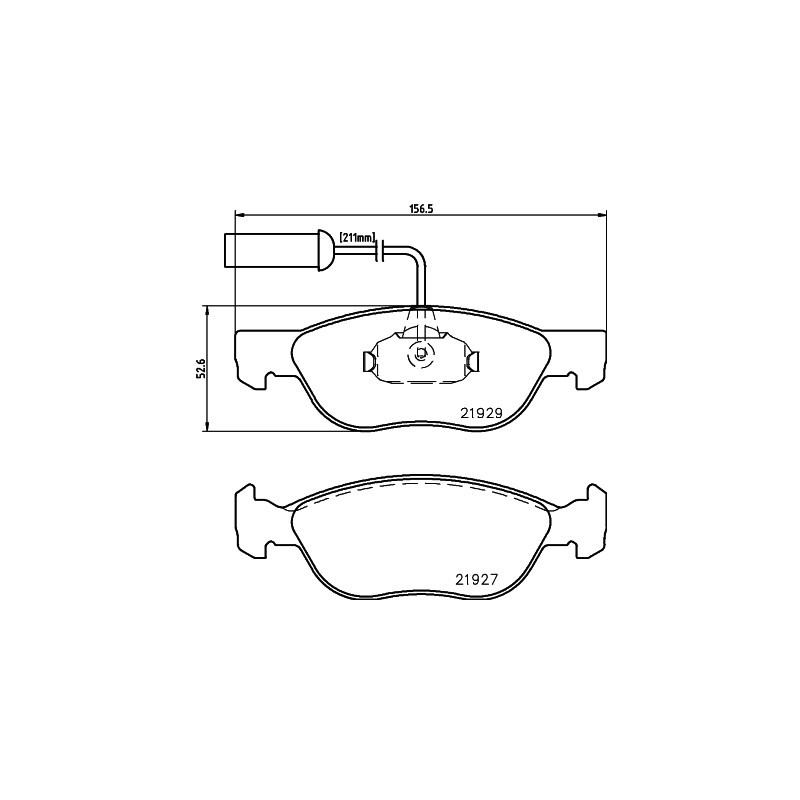 Jeu de quatre plaquettes de frein à disque MINTEX