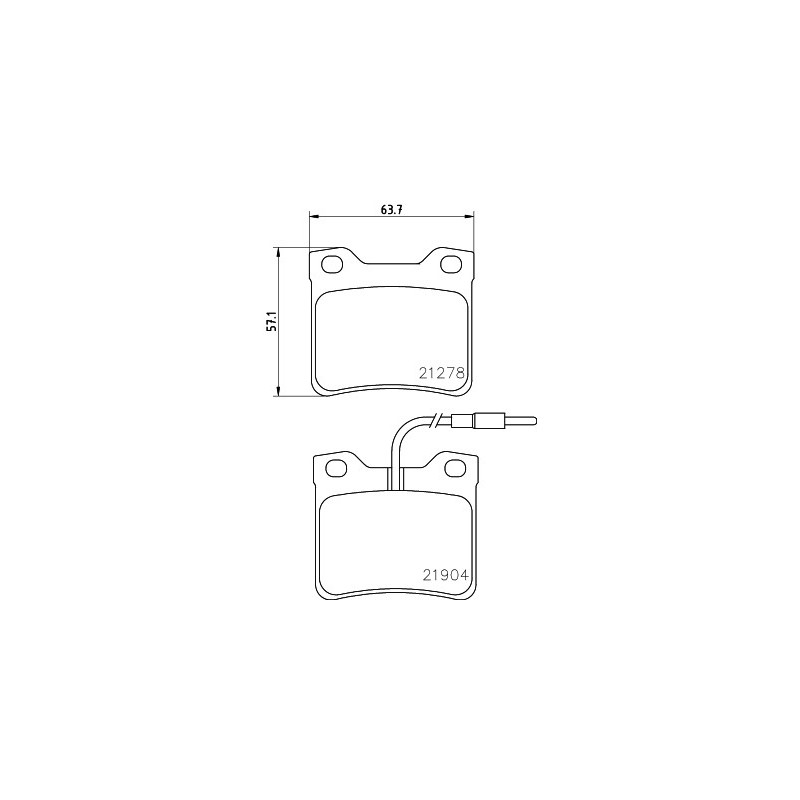 Jeu de quatre plaquettes de frein à disque MINTEX