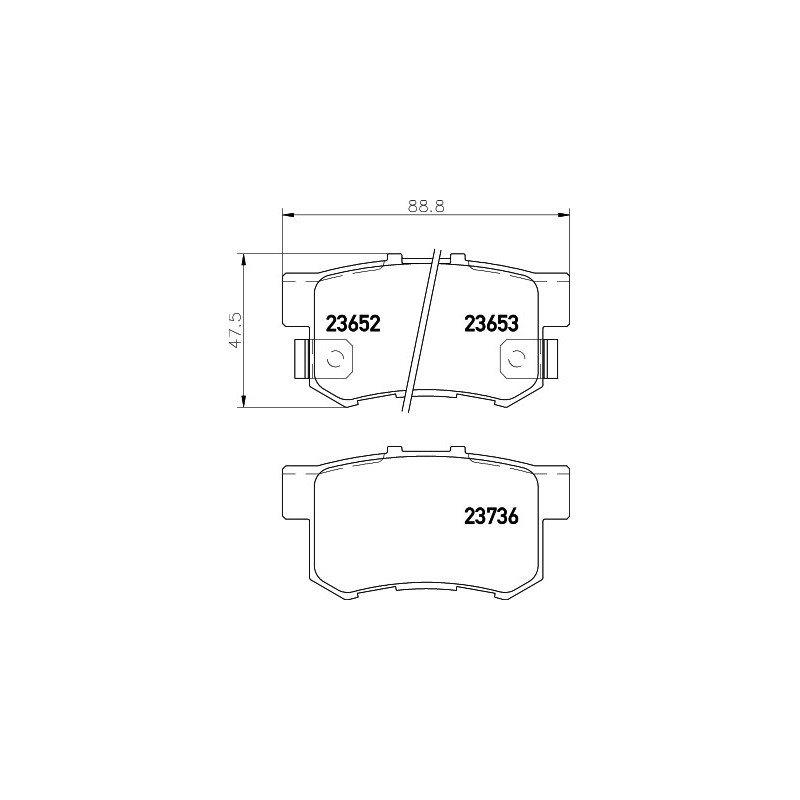 Jeu de quatre plaquettes de frein à disque MINTEX