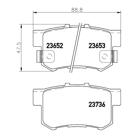 Jeu de quatre plaquettes de...
