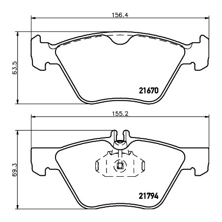 Jeu de quatre plaquettes de...