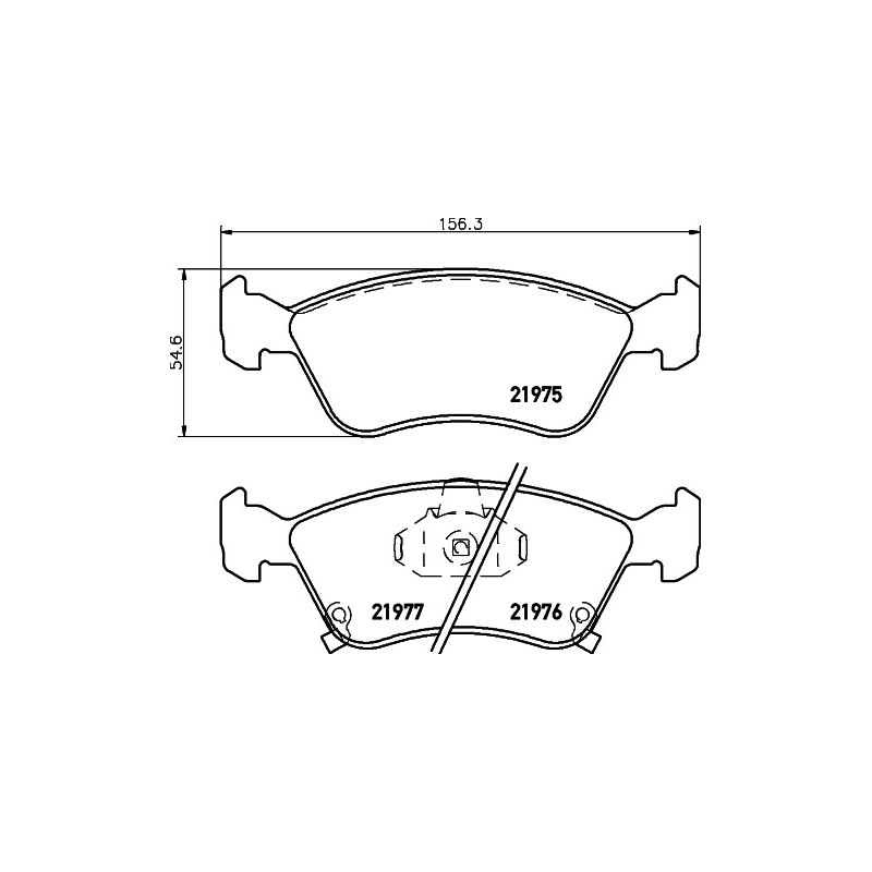Jeu de quatre plaquettes de frein à disque MINTEX
