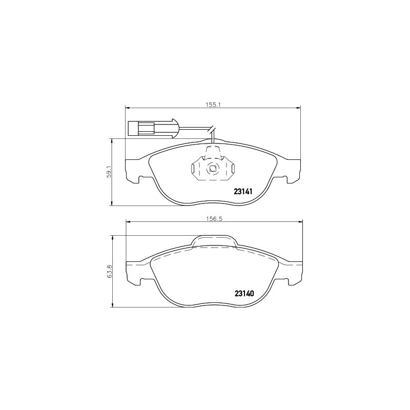 Jeu de quatre plaquettes de frein à disque MINTEX