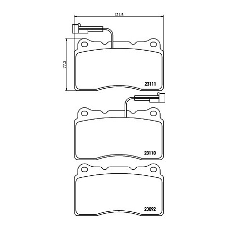 Jeu de quatre plaquettes de...