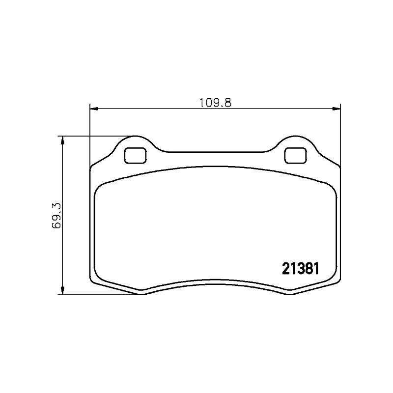 Jeu de quatre plaquettes de frein à disque MINTEX