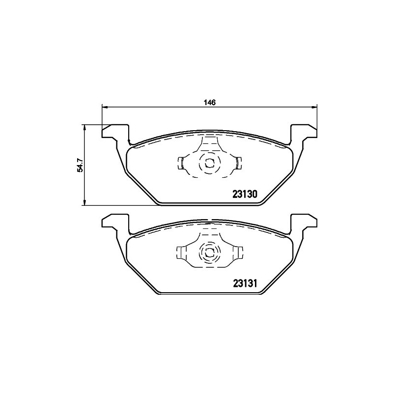Jeu de quatre plaquettes de frein à disque MINTEX