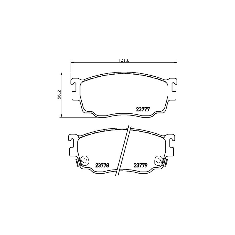 Jeu de quatre plaquettes de frein à disque MINTEX