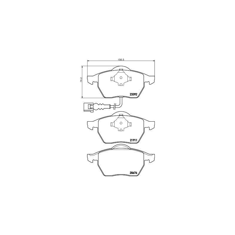 Jeu de quatre plaquettes de frein à disque MINTEX