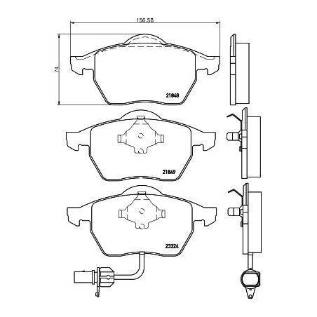 Jeu de quatre plaquettes de...