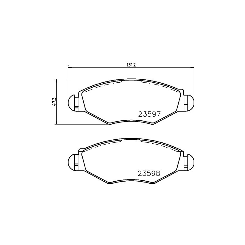 Jeu de quatre plaquettes de frein à disque MINTEX