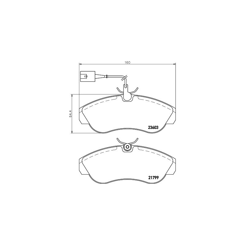 Jeu de quatre plaquettes de frein à disque MINTEX