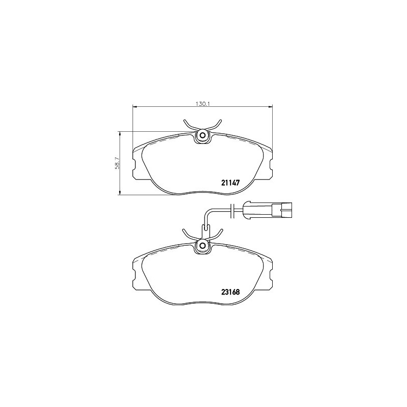Jeu de quatre plaquettes de frein à disque MINTEX