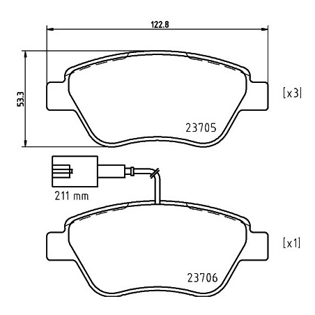 Jeu de quatre plaquettes de...