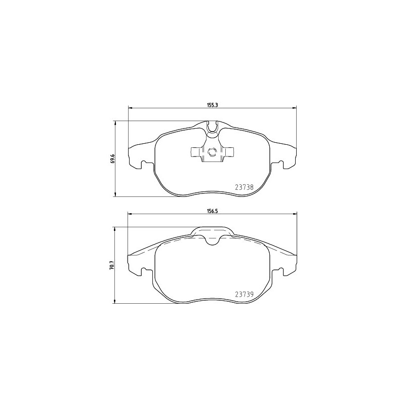 Jeu de quatre plaquettes de frein à disque MINTEX