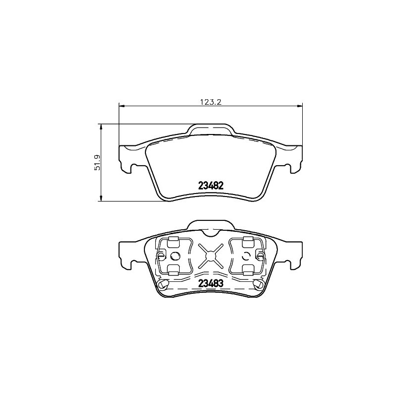 Jeu de quatre plaquettes de frein à disque MINTEX