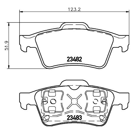 Jeu de quatre plaquettes de...