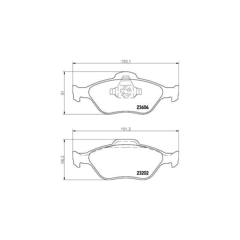 Jeu de quatre plaquettes de frein à disque MINTEX
