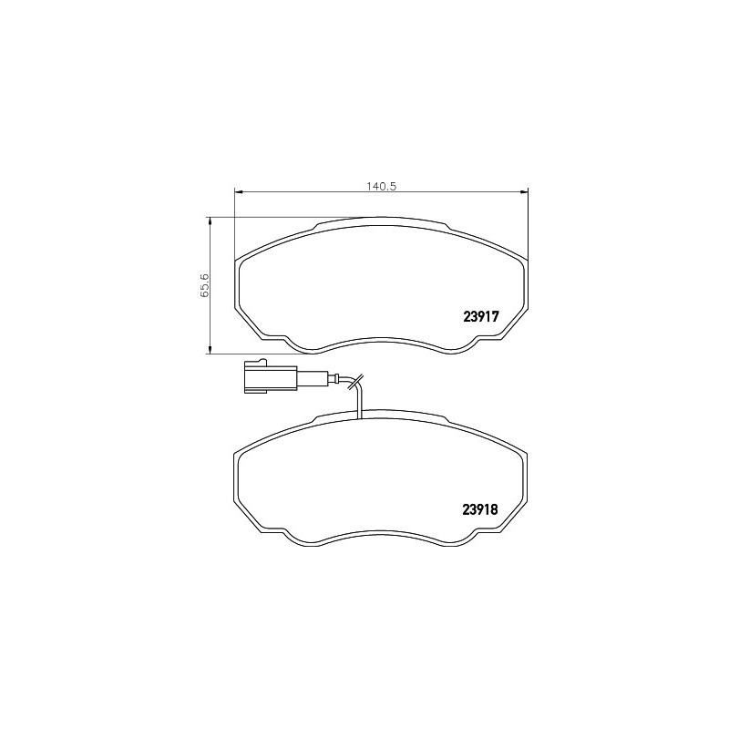 Jeu de quatre plaquettes de frein à disque MINTEX