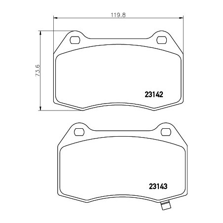 Jeu de quatre plaquettes de frein à disque MINTEX