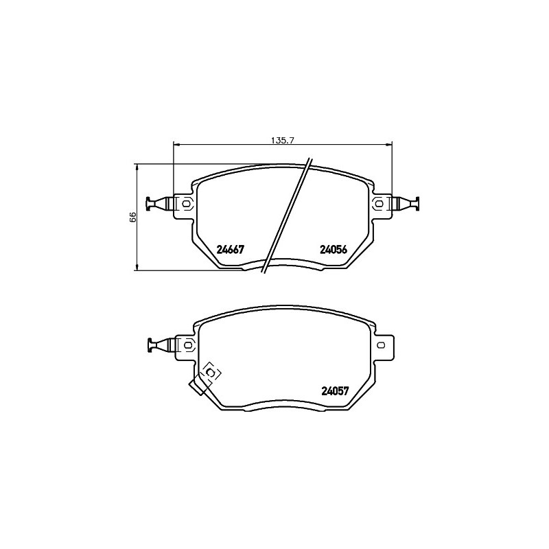 Jeu de quatre plaquettes de frein à disque MINTEX