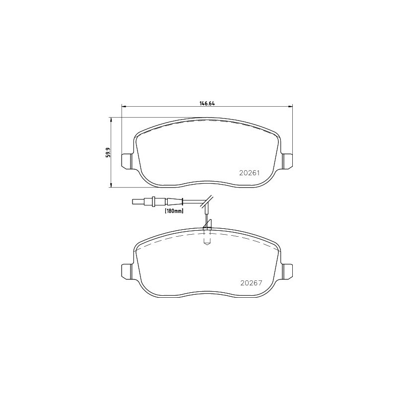 Jeu de quatre plaquettes de frein à disque MINTEX