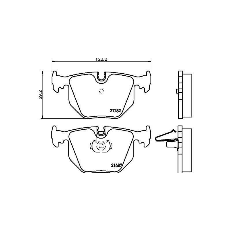Jeu de quatre plaquettes de frein à disque MINTEX