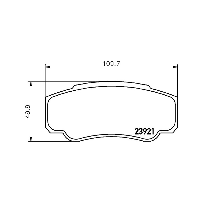 Jeu de quatre plaquettes de frein à disque MINTEX