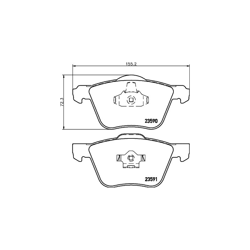 Jeu de quatre plaquettes de frein à disque MINTEX