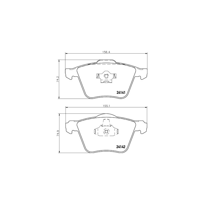 Jeu de quatre plaquettes de frein à disque MINTEX