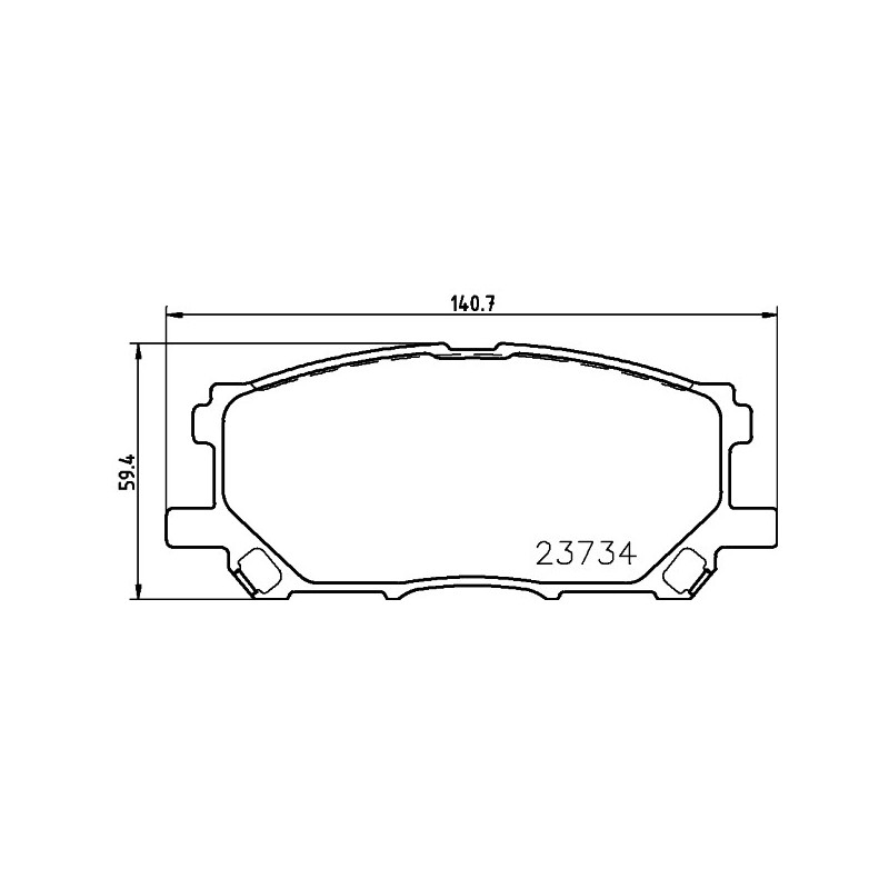 Jeu de quatre plaquettes de frein à disque MINTEX