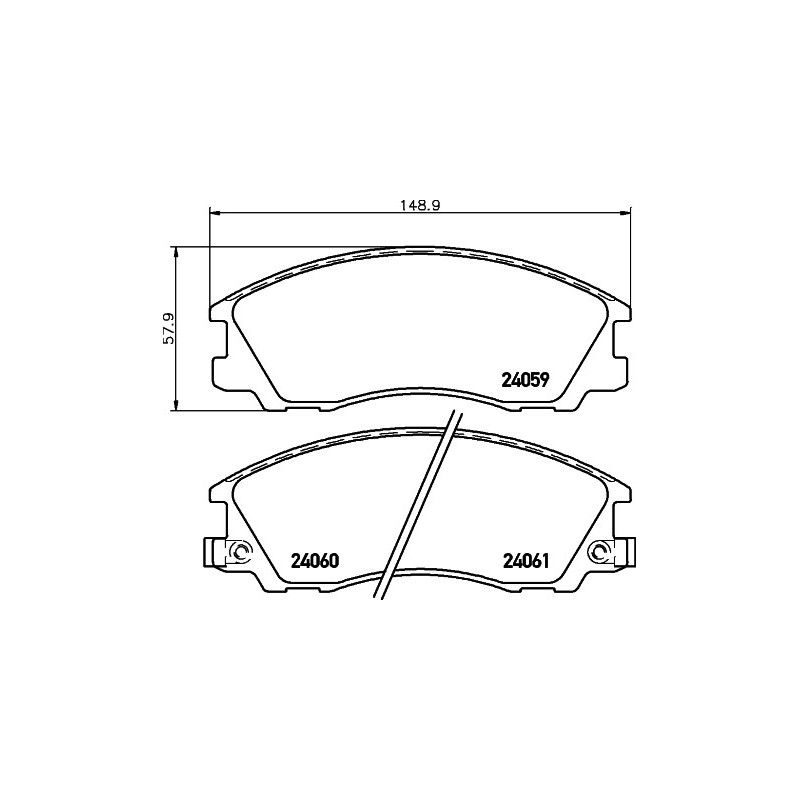 Jeu de quatre plaquettes de frein à disque MINTEX