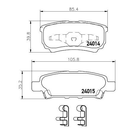 Jeu de quatre plaquettes de...