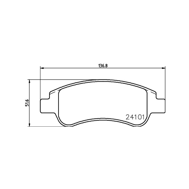 Jeu de quatre plaquettes de frein à disque MINTEX