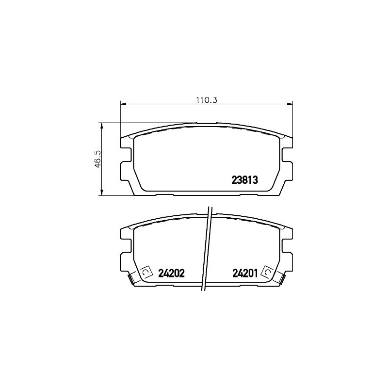 Jeu de quatre plaquettes de frein à disque MINTEX