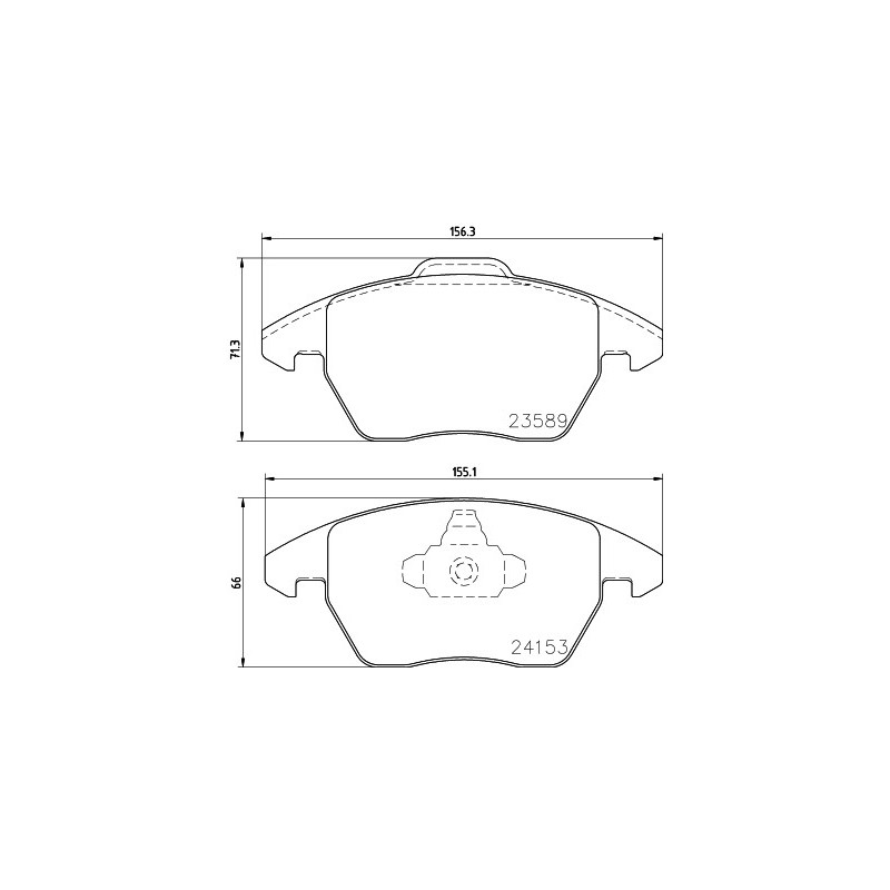 Jeu de quatre plaquettes de frein à disque MINTEX