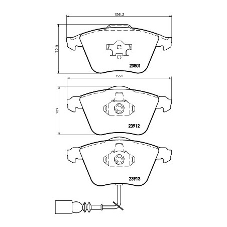 Jeu de quatre plaquettes de...