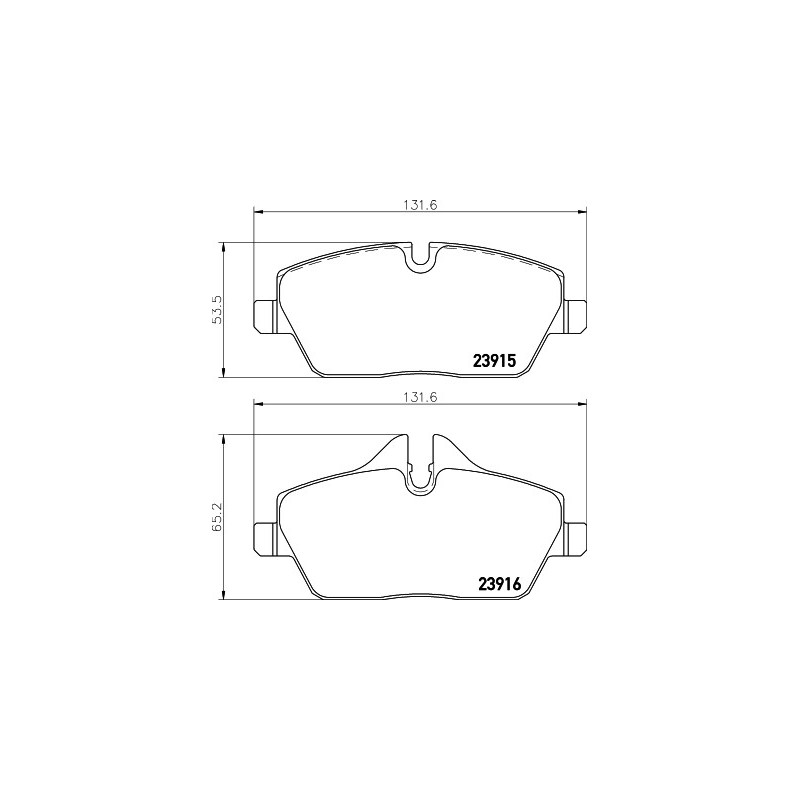 Jeu de quatre plaquettes de frein à disque MINTEX