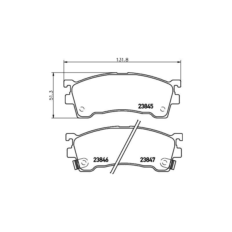 Jeu de quatre plaquettes de frein à disque MINTEX
