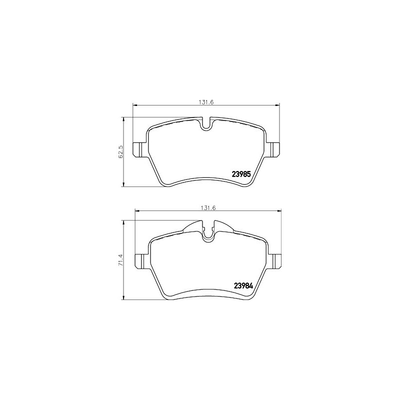 Jeu de quatre plaquettes de frein à disque MINTEX