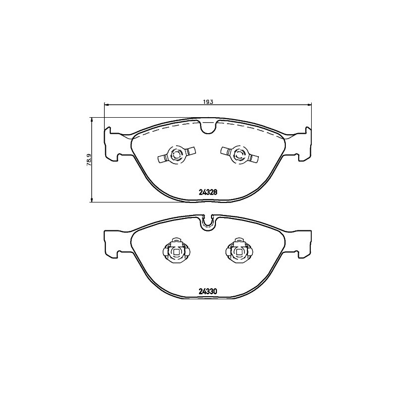 Jeu de quatre plaquettes de frein à disque MINTEX