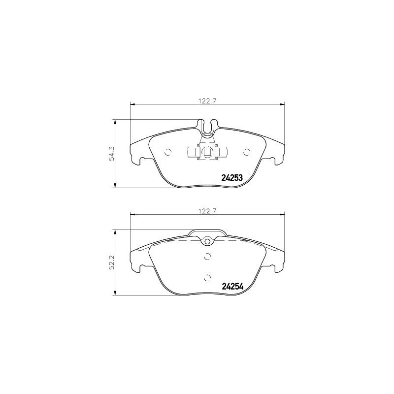 Jeu de quatre plaquettes de frein à disque MINTEX