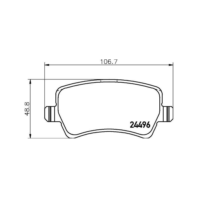 Jeu de quatre plaquettes de frein à disque MINTEX