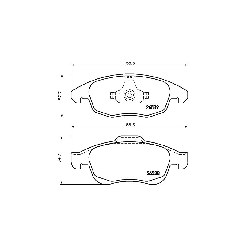 Jeu de quatre plaquettes de frein à disque MINTEX