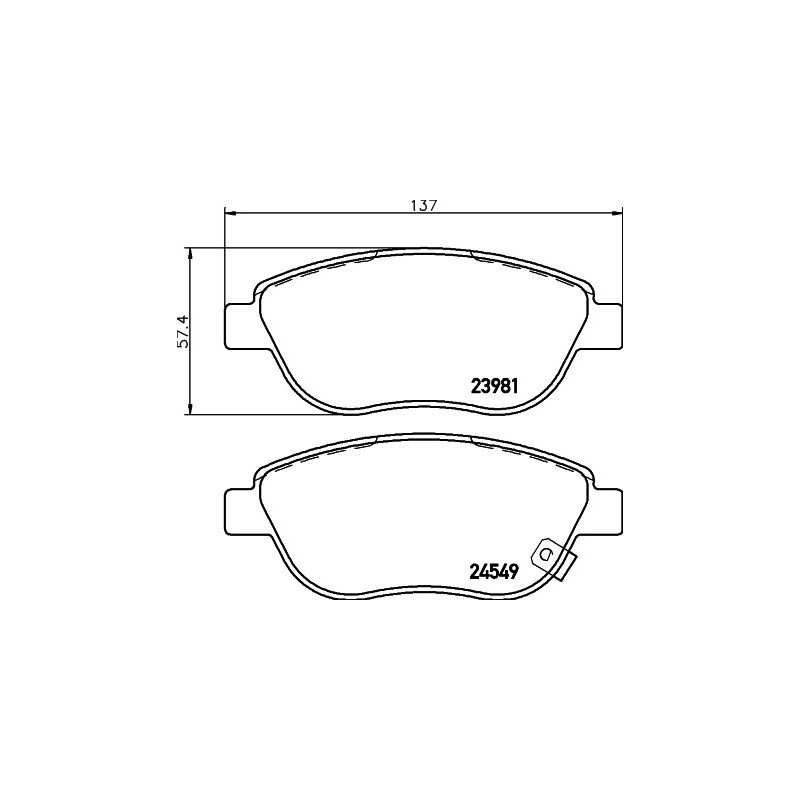 Jeu de quatre plaquettes de frein à disque MINTEX